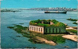 Maine Portland Harbor Showing Fort Gorges In Foreground 1981 - Portland