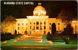 Alabama Montgomery State Capitol Building At Night - Montgomery