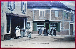 CPA 1908 Couleur, Effet Toilé. Maffliers - Bureau De Tabacs  (95 France) - Maffliers