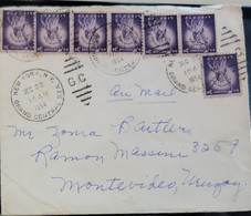 D)1954, UNITED STATES, CIRCULATED COVER FROM NEW YORK TO URUGUAY, AIR MAIL, LIBERTY, US POSTAGE, STATUE OF LIBERTY, NEW - Verzamelingen