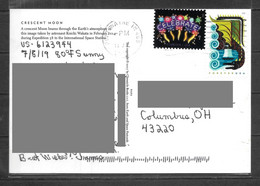 US Postcard With Dragon & Celebration Stamps Circulated - Cartas & Documentos