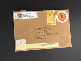 (1 P 19 A) USA Posted To Australia Cover (posted During COVID-19 Emergency) (2 Stamps + Butterffly Cinderella At Back) - Covers & Documents