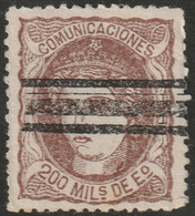 Spain 1870 Sc 168 Espana Ed 109a Used Bar Cancel - Gebruikt