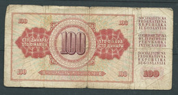 Billet Yougoslavie 100 Dinars Année 1965 EH640554 - ETAT D'USAGE   LAURA 9608 - Yugoslavia