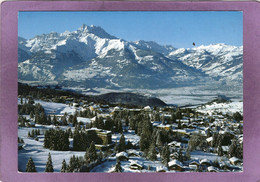 VD Villars Sur Ollon Et Vue Sur La Plaine Du Rhône Et Les Dents Du Midi - Ollon