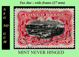 1909 ** BELGIAN CONGO / CONGO BELGE = COB MNH/NSG TX 28 (MEDIUM FRAME) RED RAPIDS (No Gum Plural) - Unused Stamps