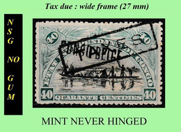 1909 ** CONGO FREE STATE / ETAT IND. CONGO = COB MNH/NSG TX 21 (LARGE FRAME) GREEN CANOE (No Gum Plural) - Neufs