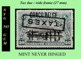 1909 ** CONGO FREE STATE / ETAT IND. CONGO = COB MNH/NSG TX 21 (MEDIUM INVERTED FRAME) GREEN CANOE (No Gum Singular) - Neufs