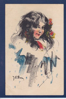 CPA J. VILLON Art Nouveau Femme Woman Voir Dos Joseph Prudhomme - Villon