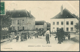 Mirebeau-sur-Bèze - Place De L'Eglise - J. Chambelland édit. - Voir 2 Scans Larges & Descriptif - Mirebeau