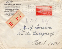 Lettre Recommandée Monaco 1939 - Covers & Documents