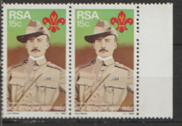 South Africa   1982   SG 504  Boy Scouts  Marginal Unmounted  Mint  Pair - Neufs