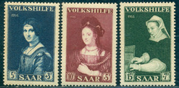 1956 Saskia,Rembrandt,Boltraffio,Frans Floris,spinet,Germany Saar,Mi.376,MNH - Rembrandt