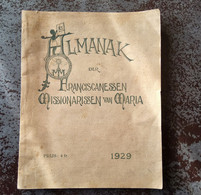 Almanak Der Franciscanessen, Missionarissen Van Maria 1929,  66 Pp. - Antiquariat