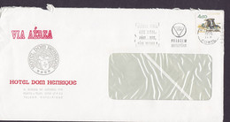 Portugal VIA AÉREA (RED) Line Cds. HOTEL DOM HENRIQUE Slogan Flamme PORTO 1975 Cover Brief Lettre Hünengrab Stamp - Covers & Documents