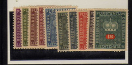 Liechtenstein -  (1950) -  . Timbres De Service  - Neufs** - MNH  - Zu 36-45X - Servizio