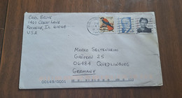 AMERICAN KESTREL-1 C - H.W.CARUWAY-76 C-COVER-POSTMARK ROCKFORD-USA-UNITED STATES-2006 - Storia Postale