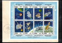 Cuba 1967 Raumfahrt / Space 10th Anniversary Of The First SPUTNIK FDC - Südamerika