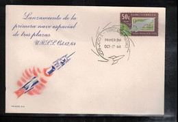 Cuba 1964 Space / Raumfahrt Voshod 1 FDC - América Del Sur