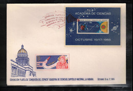 Cuba 1965 Space / Raumfahrt Conquest Of Space -  Gagarin - Vostok I Block FDC - Sud America