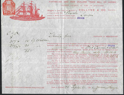 GRANDE BRETAGNE Préphilatélie1882: Connaissement De Londres Pour Sydney (Australie) Avec Le Bateau "PERICLES" Collyns&Co - ...-1840 Precursores