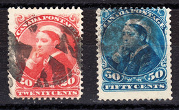 Canada 1888-97 Cancelled, Sc# 46-47 - Used Stamps