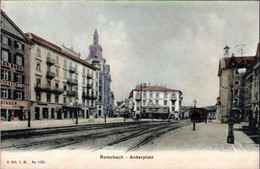 ! Alte Ansichtskarte Rorschach, Ankerplatz, Eisenbahn, Gleisanlagen, Schweiz - Rorschach