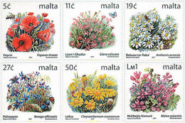 95371 MNH MALTA 2001 FLORES - Araignées