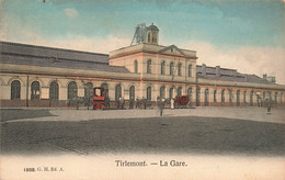 Belgique - Tirlemont - La Gare  - Edit. G.H. - Colorisé - Animé - Attelage - Carte Postale Ancienne - Tienen