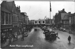 CPA ROYAUME UNI ANGLETERRE LEICESTERSHIRE  LOUGHBOROUGH MARKET PLACE  (leger Pli Non Visible Sur Le Scan) - Autres & Non Classés