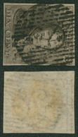 épaulette - N°1 Bien Margé Obl P24 Bruxelles. - 1849 Hombreras