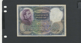 ESPAGNE - Billet 50 Pesetas 1931 TTB/VF Pick-082 § 187 - 50 Peseten