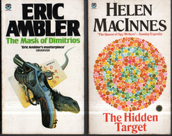 Lot 2 Romans * Helen Maccinnes The Hidden Target * Eric Ambler The Mask Of Dimitrios Fontana Books 1983 /1986 - Sonstige & Ohne Zuordnung