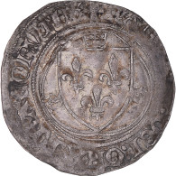 Monnaie, France, Charles VIII, Blanc à La Couronne, Châlons-en-Champagne, TTB - 1483-1498 Karel VIII