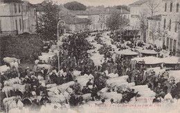 MARCHES - CAZERES - Le Boulevard Un Jour De Foire - Carte Postale Ancienne - Marchés