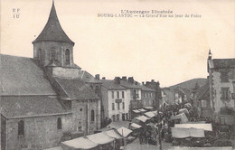 MARCHES - BOURG LASTIC - La Grand'Rue Un Jour De Foire - Carte Postale Ancienne - Marchés