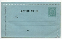 Austria 1890's Mint 3kr Franz Josef Lettercard / Kartenbrief - Postbladen