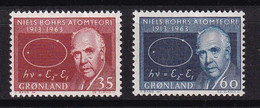 246 GROENLAND 1963 - Yvert 53/54 - Theorie Atome - Neuf ** (MNH) Sans Charniere - Unused Stamps