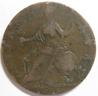 Grande Bretagne. Half Penny 1775, George III, En Cuivre , KM# 601 - B. 1/2 Penny