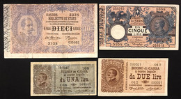 Italy Italia Regno 1 E 10 Lire Restauri 2 E 5 Lire Bb+/q.spl Lotto.3926 - Collections