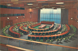 Postcard USA United States NY United Nations HQ UN Trusteeship Council Chamber - Places
