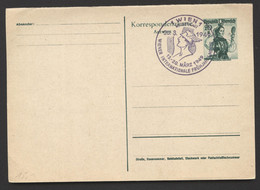 Sost. HERMES FRÜHJAHRSMESSE Wien Österreich Antwort-Postkarte P328A 1949 - Mythologie