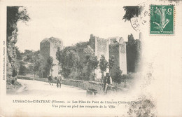 LUSSAC LES CHATEAUX : LES PILES DU PONT DE L'ANCIEN CHATEAU - Lussac Les Chateaux