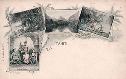 TAHITI  - Colorisé Et Multivues  - F Homes - Carte Postale Ancienne - - Tahiti