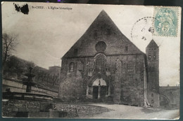 St CHEF - L'Eglise Historique  (et Fontaines En état De Marche). Circulée 1906 - Saint-Chef