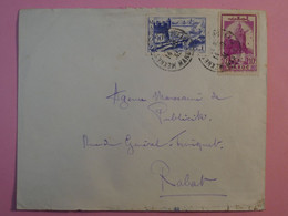 BP4  MAROC   LETTRE  1942 MEKNES    A RABAT +JOURNAL+MADROKA +AFFR.INTERESSANT++ - Covers & Documents