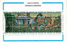 ARGENTINA 1980. Commemorative Souvenir Sheets Of Casa De La Moneda, Perf. + Imperf. - Sonstige & Ohne Zuordnung