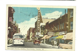 Canada  Postcard Nova Scotia Ship Mail Halifax Barrington Street No Stamp 1953  On M.s.japara - Halifax