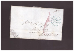 Inghilterra 25 1 1849 Manoscritto Spedito Da Leicester Per Londra - ...-1840 Precursores