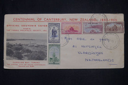 NOUVELLE ZÉLANDE - Enveloppe  Souvenir De Canterbury Pour Les Pays Bas En 1950 - L 141869 - Storia Postale